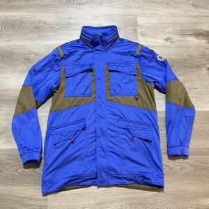 Without Walls Jacket Mens Large Blue Colorblock Hooded Utility Field Parka Coat